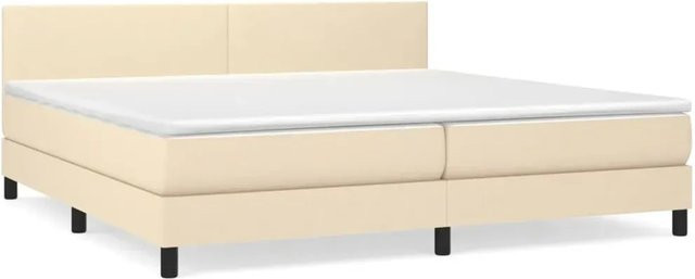vidaXL Boxspringbett mit Matratze Hybrid-Design in Beige, B/T/H: 200 x 200 cm - Bild 1