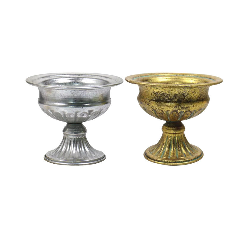 Kesoto Vintage Vase aus Metall in Gold für Hochzeit und Blumenarrangements - Bild 2
