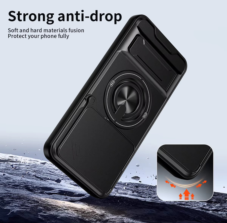 Stoßfeste Schutzhülle für Xiaomi 17T Pro und Xiaomi 17T mit drehbarem Kameraschutzring und Ständer in Schwarz - Bild 5