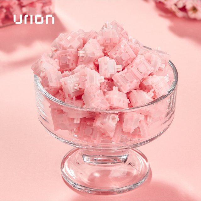 KPrepublic UR Pink Ice Magnetic Ultra Switch Sakura-Schalter Linear für magnetische mechanische Tastaturen mit Hall-Effect Technologie, PC und POM, Pink - Bild 1
