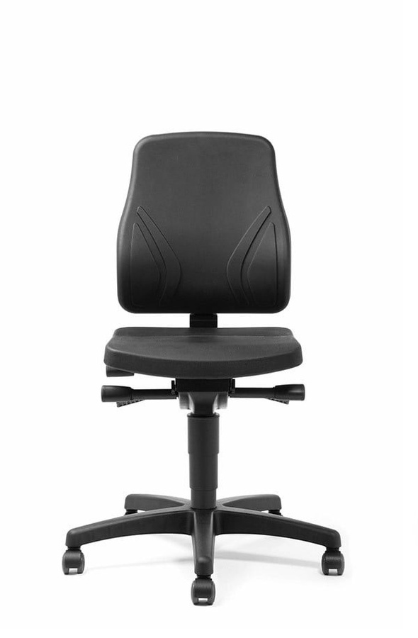 Arbeitsdrehstuhl All in One Trend von BIGBOXX in Schwarz mit Rollen und Kunstlederbezug - Bild 1