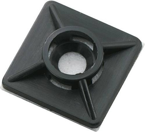 TRU Components WCA19RBK Befestigungssockel Schwarz mit max. 3,60 mm Bündel-Ø-Bereich für 4fach einfädeln - Bild 1