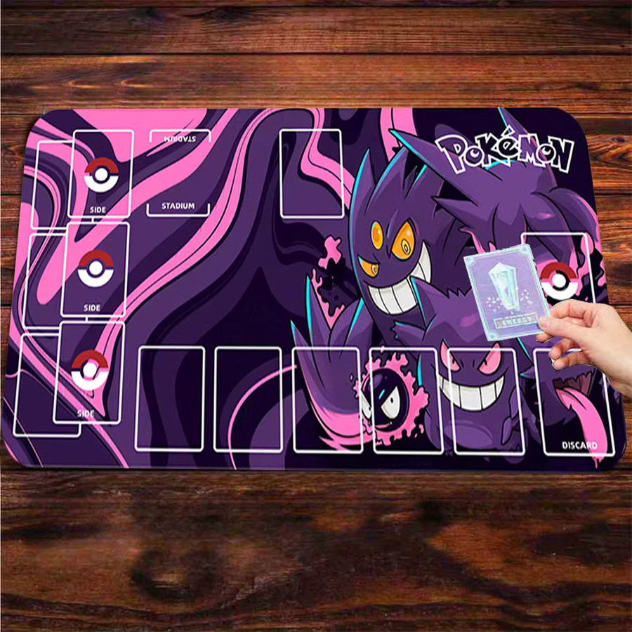 Potdemiel Pokémon Gengar Evolution TCG Spielmatte, rutschfest, lila - Bild 3
