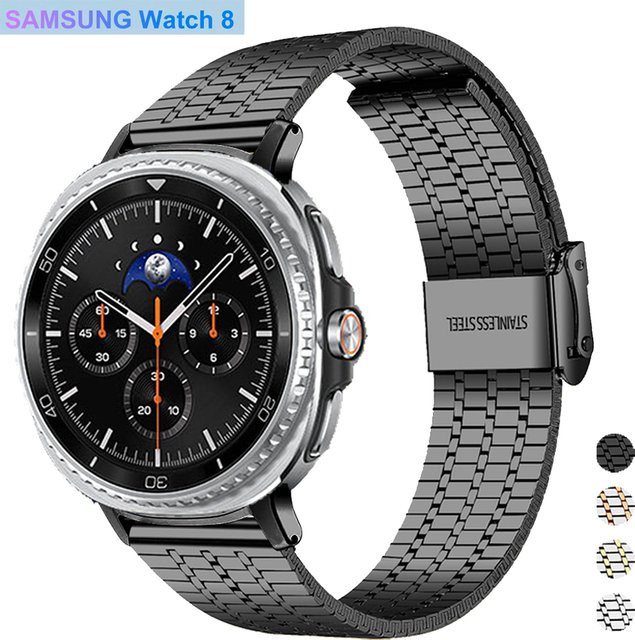 Uhrenarmband Edelstahl, Schwarz, Samsung Galaxy Watch 8, Unisex - Bild 1