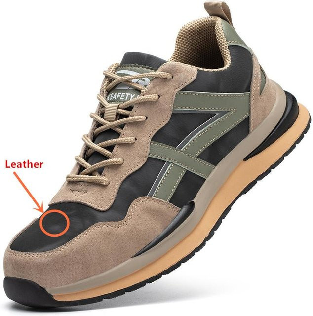 Fashnics Sicherheits-Arbeitsschuhe als leichte Sicherheits-Sneaker mit Stahlkappe und durchtrittsicherer Sohle, Farbe: Schwarz, Größe: 46 - Bild 1