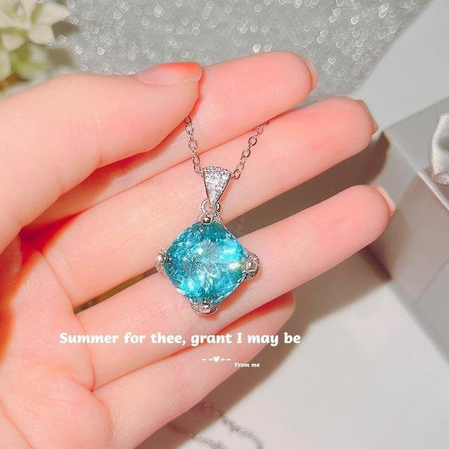 YIRAN Jewelry Anhänger, 925 Silber, Smaragd, Damen - Bild 1