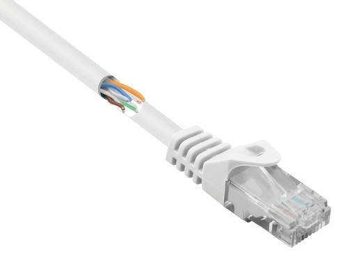 Renkforce RJ45 Patchkabel CAT 5e U/UTP Ethernet LAN Kabel Weiß, Länge: 10,00 m - Bild 1