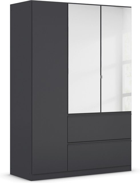 RAUCH BLUE Costa Drehtürenschrank mit Spiegel in Grau Metallic, B/H: 136 x 197 cm - Bild 1