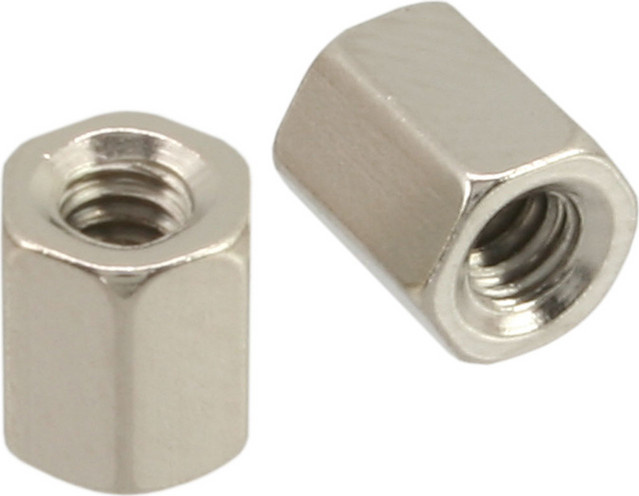 InLine Doppelmutter Set UNC 4/40 in Silber, 100er Pack - Bild 1