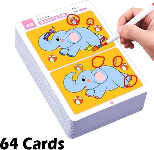 MagicMonkey Finde den Unterschied Puzzlespiel, löschbar und wiederbeschreibbar - Bild 1