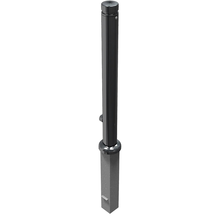 Schake Stilpfosten DB703 Dreikant Herausnehmbar Bodenrosette Farbe: Schwarz Durchmesser: 82 mm - Bild 2