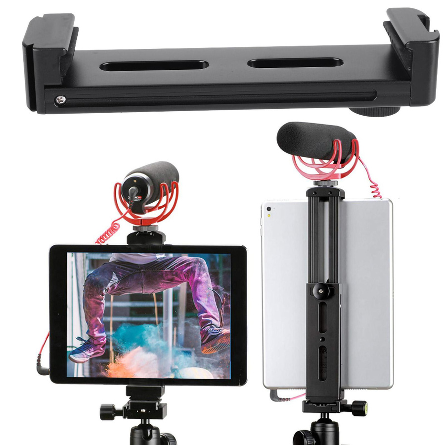Igeteck UPad Pro Aluminium Tablet Stativ Halterung mit Clamp und Kaltgarbe für iOS in Schwarz - Bild 2