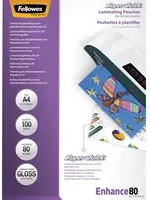 Fellowes Enhance Super Quick Laminierfolien DIN A4, 100 Stück, transparent - Bild 1