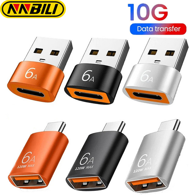 NNBILI USB Typ-C auf USB 3.0 OTG-Adapter in Silber für schnelles Laden und Datenübertragung - Bild 1