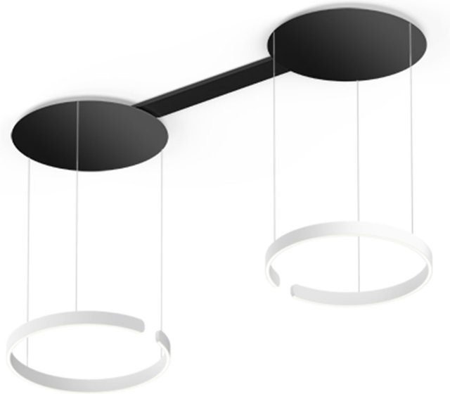 Occhio Mito sospeso due LED-Pendelleuchte in Schwarz matt mit 60 LEDs und dimmbarer Farbtemperatur (2700K - 4000K) für die Tischbeleuchtung - Bild 1