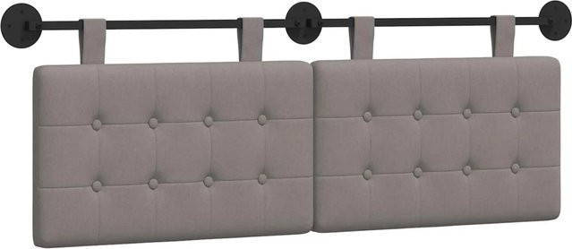 vidaXL Hängendes Kopfteil aus Stoff in Beige oder Grau, Modernes Polsterteil für das Schlafzimmer, Breite: 150 cm, Höhe: 55 cm, Tiefe: 5 cm - Bild 1