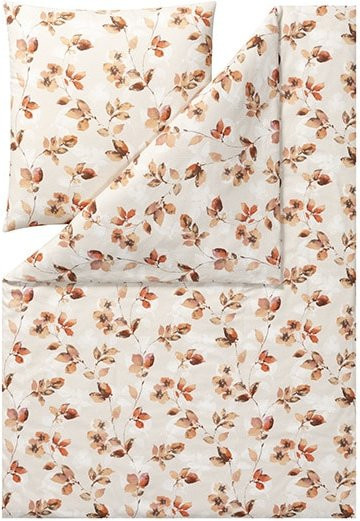 Estella Bettwäsche Sicina aus Edelflanell in Beige mit floralem Naturmuster - Bild 1