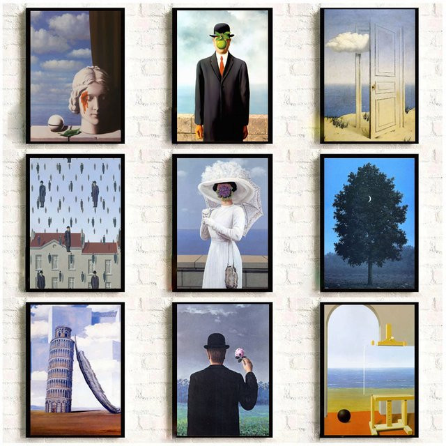 Rene Magritte Leinwandgemälde Potdemiel als surrealistische Wandkunst in Mehrfarbig - Bild 1