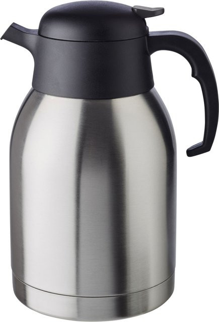 APS Isolierkanne ESSENTIAL aus Edelstahl in Schwarz/Silber, 2 l, Durchmesser: 14 cm, Höhe: 25 cm - Bild 1