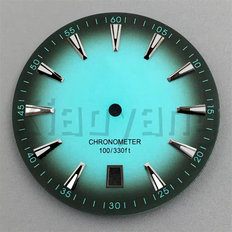 Bliger Zifferblatt, Sunburst Farbverlauf, 33,5 mm, 6-Uhr-Kalenderanzeige, Bunt - Bild 2