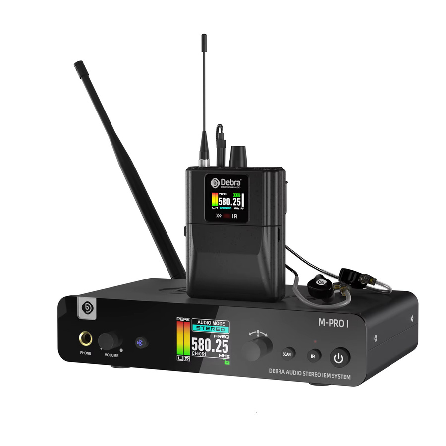 Debra M-PRO Stereo UHF Drahtloses In-Ear Monitoring System mit Bluetooth 5.0 in Schwarz - Bild 6