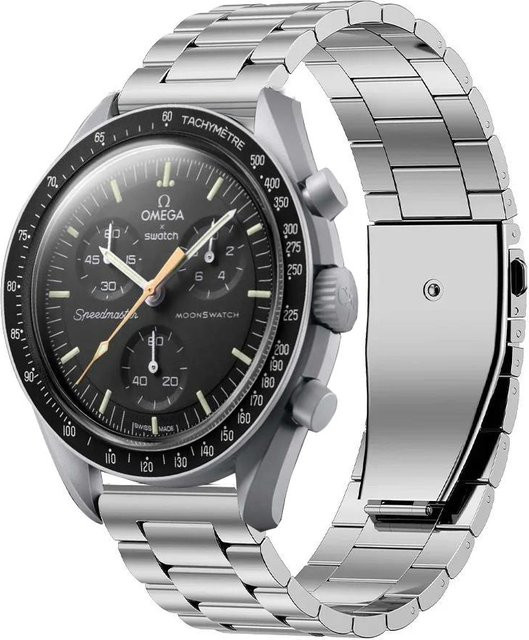 MY-CASE Uhrenarmband Edelstahl, silber, 20 mm, Unisex - Bild 1