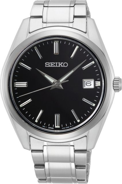 Seiko Armbanduhr, Quarz, Edelstahl, Schwarz, 39 mm, Herren - Bild 1