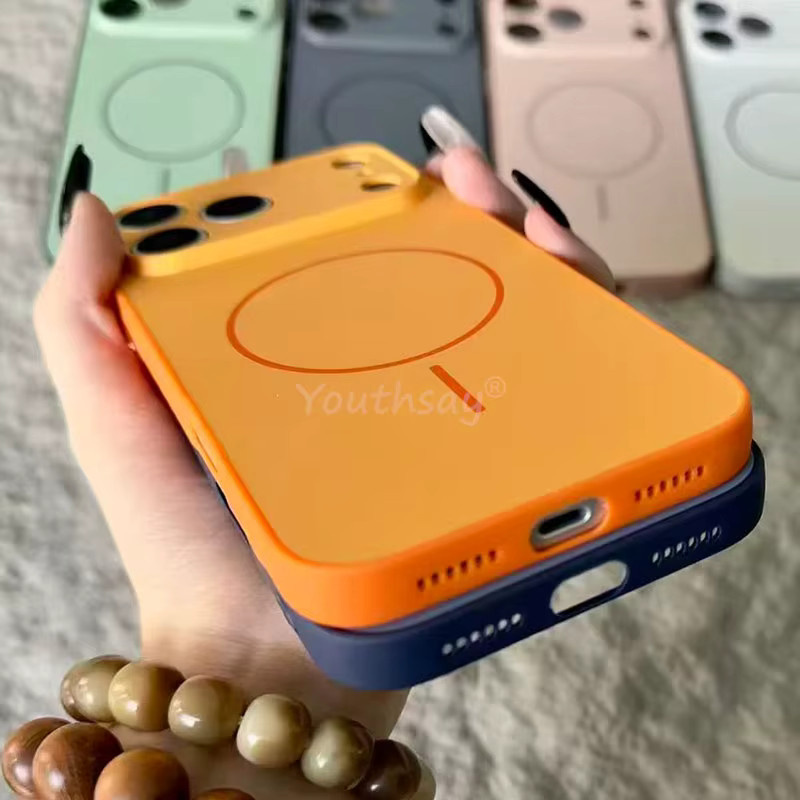 Stoßfeste Handyhülle für Xiaomi 17T Pro aus mattem PC-TPU-Silikon in Schwarz und Orange - Bild 2