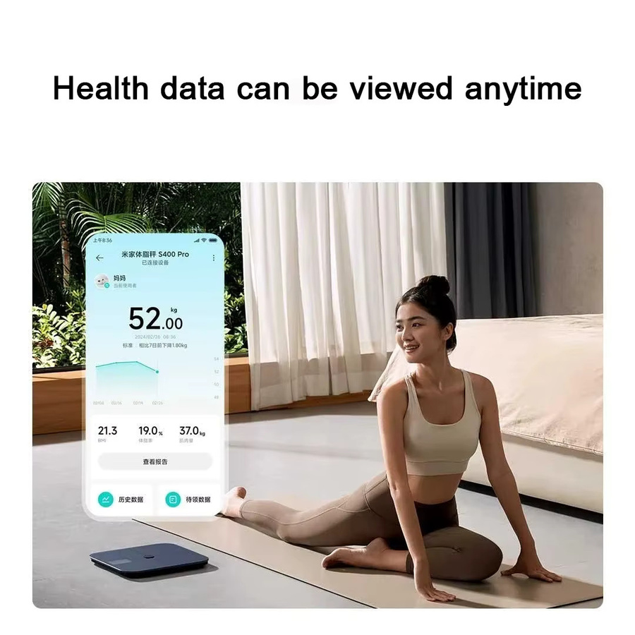 Mijia S400 Pro Smart Körperanalysewaage mit 3,5 Zoll TFT-Farbdisplay, Bluetooth 5.1 und App-Steuerung - Bild 3