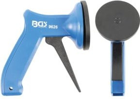 BGS Einhand-Gummisauger aus Kunststoff in Blau mit Ø 70 mm - Bild 1