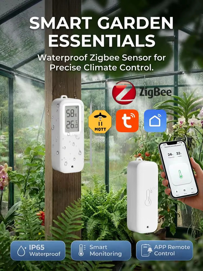 Forubest Zigbee Smart Thermometer Hygrometer IP65 Wasserdichter LCD-Temperatur- und Feuchtigkeitssensor in Weiß, kompatibel mit Alexa und Google Home via TUYA Z2M - Bild 6
