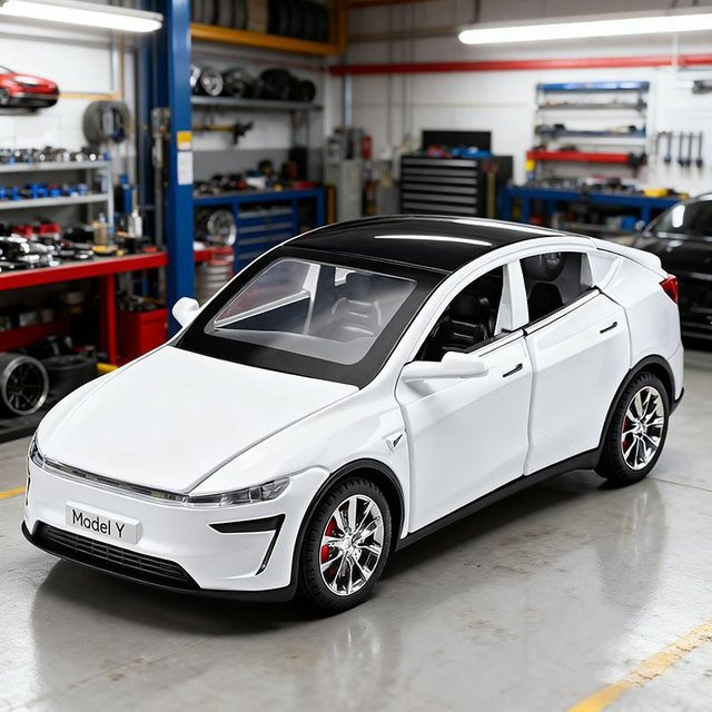 Linyi toy car Model Y, Legierung Auto Modell, 1:32, mit Sound und Licht, Pull Back - Bild 1