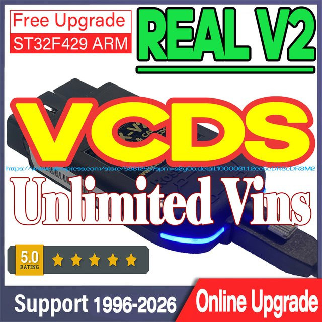 VCDS V26.3 VAG HEX V2 Interface für VW und Audi in Schwarz - Bild 1