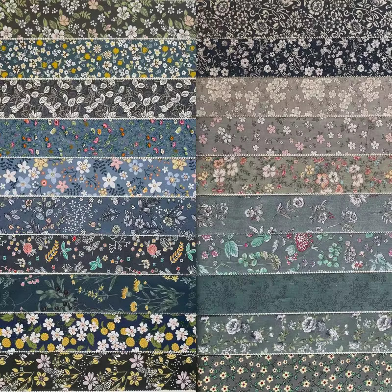 40 vorgeschnittene Stoffstreifen mit 20 verschiedenen Blumenmustern in Multicolour zum Quilten, Nähen und Scrapbooking - Bild 3