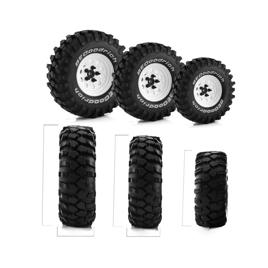 RS RC Gummireifen Beadlock-Räder Felgen, 1,9", Zubehör - Bild 5