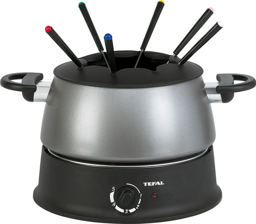 Tefal Fondue Set EF 3000.10 in Silber mit Antihaftbeschichtung aus Aluminium
