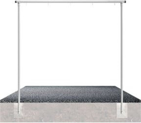 Schake Wäschetrockengerüst Querstange aus Metall in Silber, Durchmesser: 60 mm, Länge: 3,50 m - Bild 1
