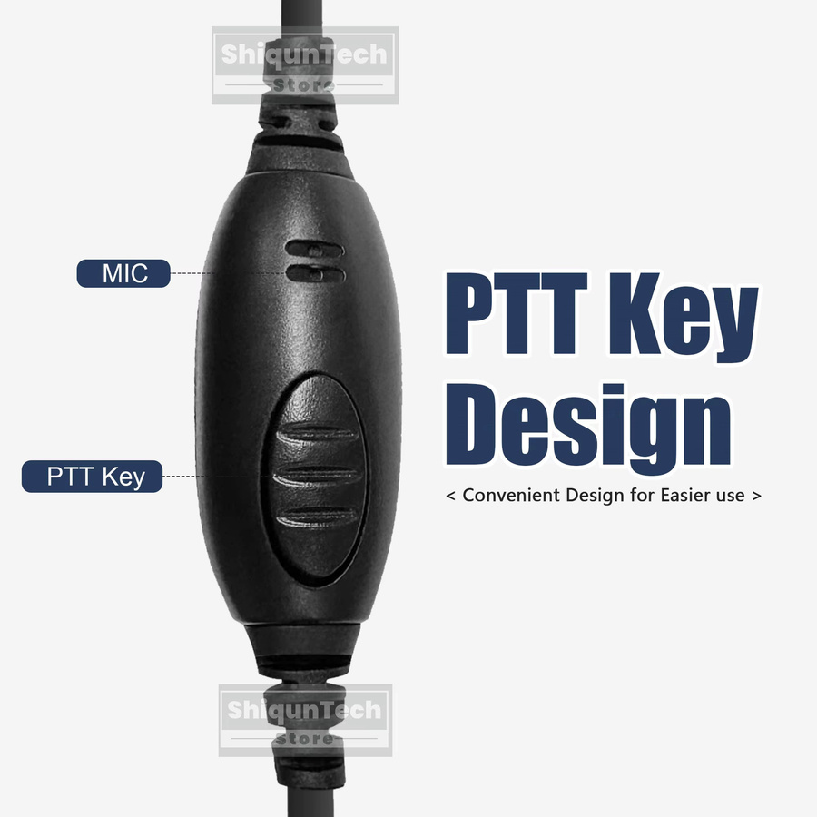 Baofeng UV-9R Wasserdichte Headsets in Schwarz für UV-9R Plus UV-68Pro Max V2 UV-XR Walkie Talkie und Funkgeräte - Bild 4