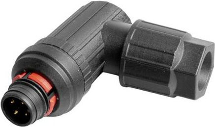 Weidmüller Rundsteckverbinder Stecker gewinkelt Schwarz 4-polig - Bild 1