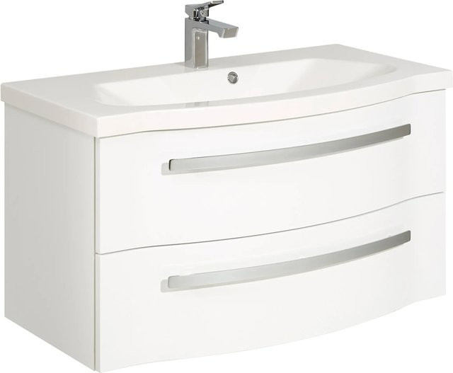Pelipal Waschbeckenunterschrank Serie 4005 in Polarweiß hochglänzend Breite: 90 cm - Bild 1