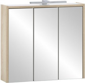 SCHILDMEYER LED-Spiegelschrank Sonderby in Eiche Nachbildung Braun mit integrierter Beleuchtung und Steckdose, B/H/T: 65 x 62,7 x 16 cm - Bild 1