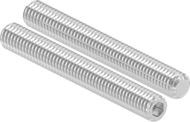 FeNau Gewindestift aus Edelstahl V2A mit Innensechskant und Kegelkuppe, Farbe: Silber, Durchmesser: 6 mm, Länge: 50 mm - Bild 1