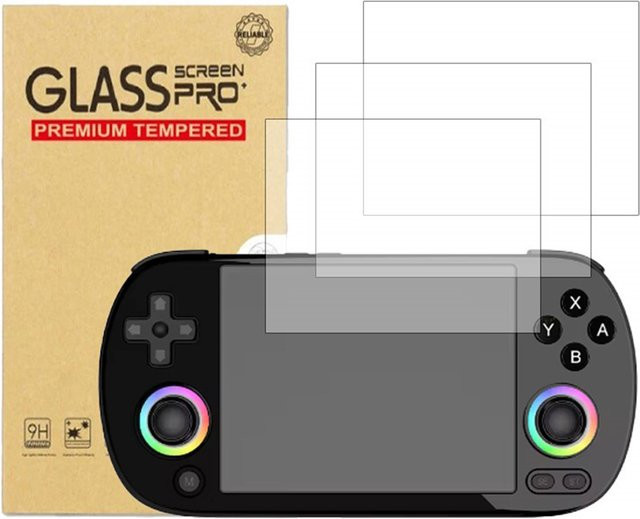 JOCESTYLE HD-Displayschutzfolie aus gehärtetem Glas für Anbernic RG40XX H, transparent, 9H Härtegrad, kratzfest und fingerabdruckresistent - Bild 1