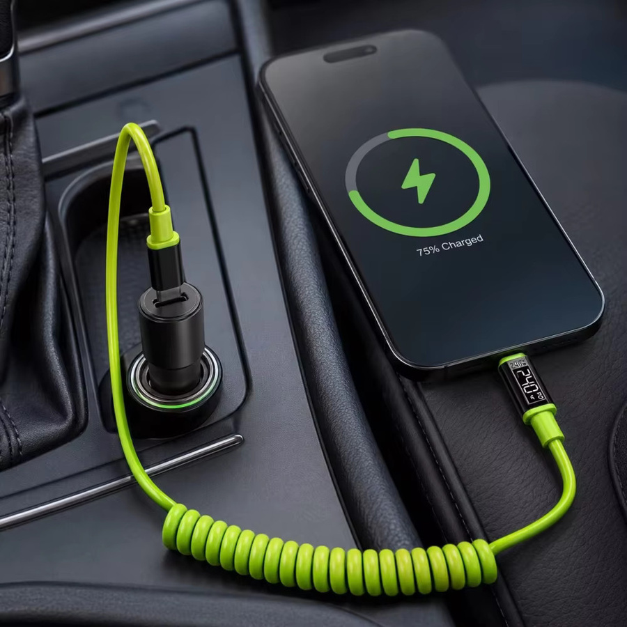 240W Typ-C zu PD Schnellladekabel USB-C Datenkabel in Grün für iPhone 15, Samsung, Xiaomi und Huawei - Bild 2