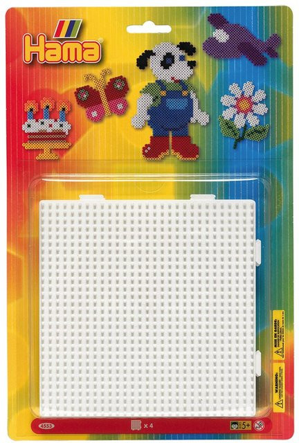 Hama Stiftplatten Quadrat Weiß Kunststoff - Bild 1