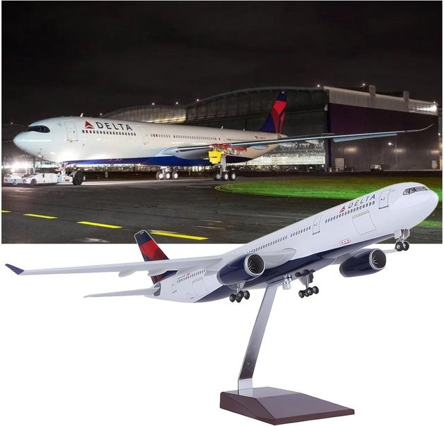 ZOCO Airbus A330 Delta Airways Airlines, Flugzeugmodell, Maßstab 1:135 - Bild 1