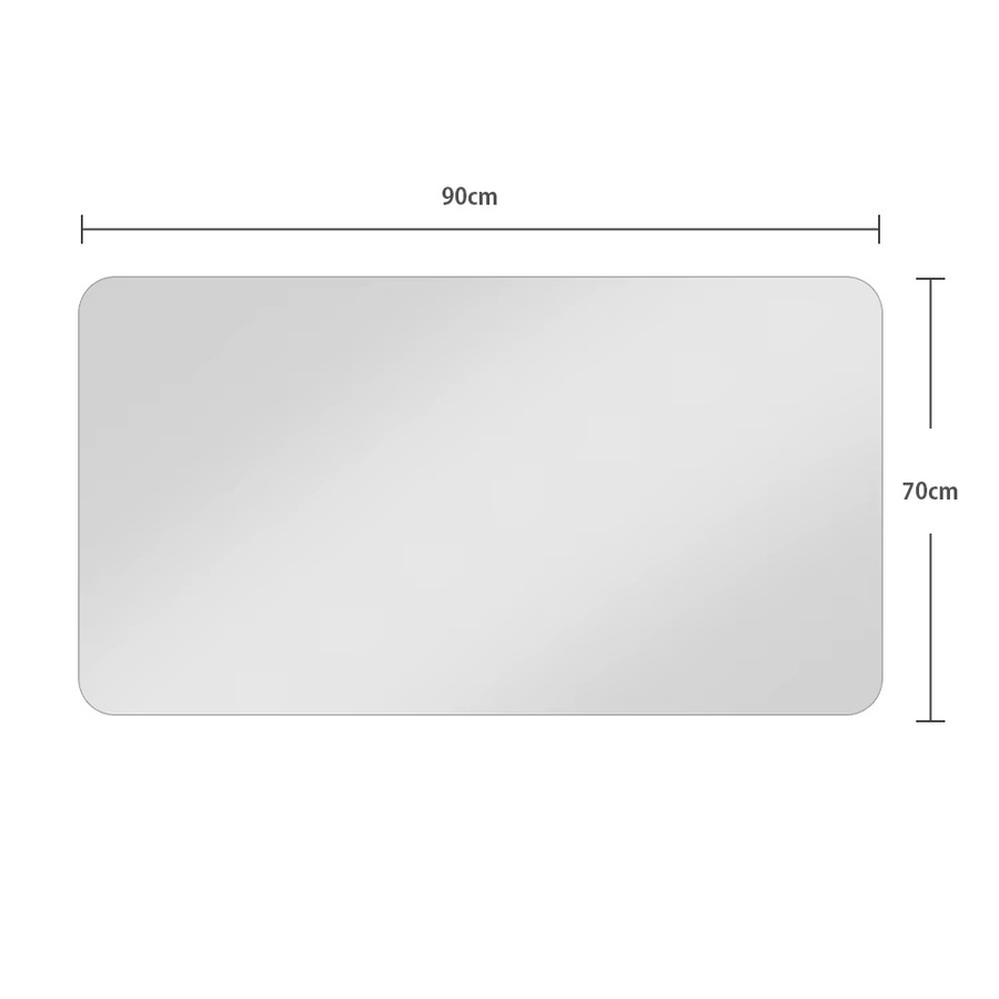 BOMP Rechteckiger Badezimmerspiegel mit LED-Licht, Wandmontage, Transparent, B: 70 cm, H: 90 cm - Bild 2