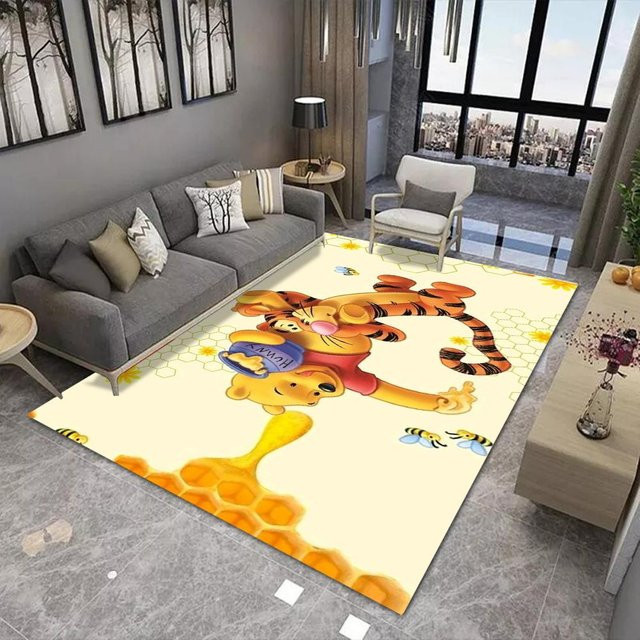 Miniso Winnie Puuh Bereichsteppich mit Kinder-Motiv, rutschfest und waschbar, B/T: 80 x 50 cm - Bild 1