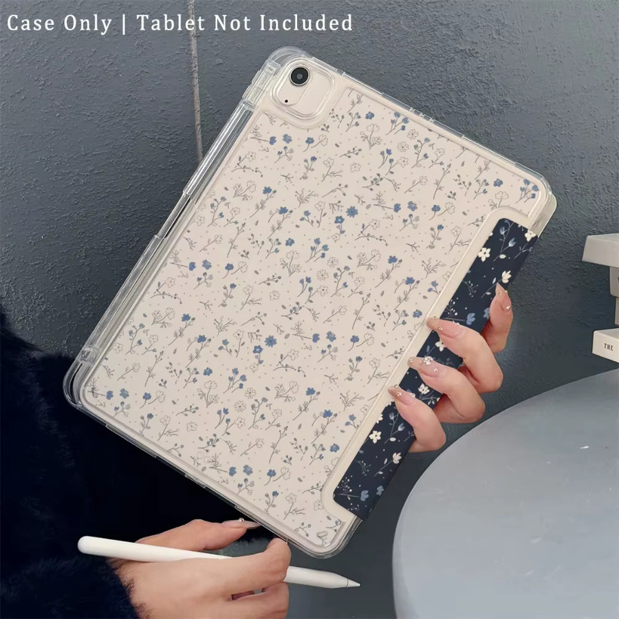 Vollflächige iPad Hülle mit Blumenmuster für Apple iPad Pro 10/11 Zoll und iPad Air 3/4/5 in Multicolour - Bild 4