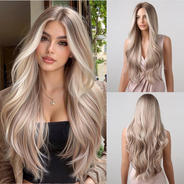 ALAN EATON Kunsthaar-Perücke, Platinblond mit weißen Highlights, Damen - Bild 1